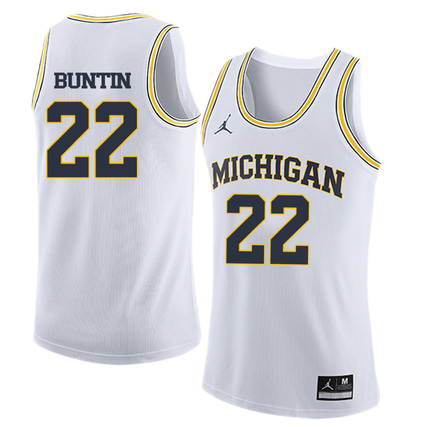 University of Michigan 22 Bill Buntin White College Basketball Jersey - Click Image to Close