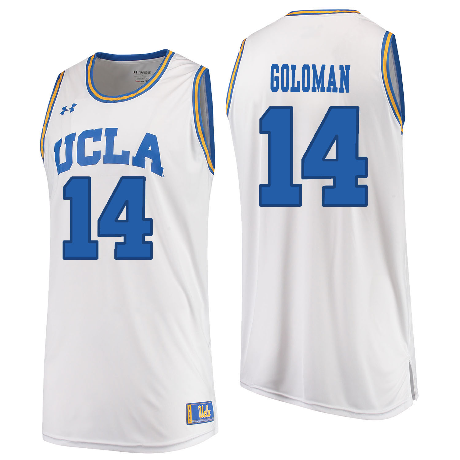 UCLA Bruins 14 Gyorgy Goloman White College Basketball Jersey UCLA Bruins 14 Gyorgy Goloman White College Basketball Jersey