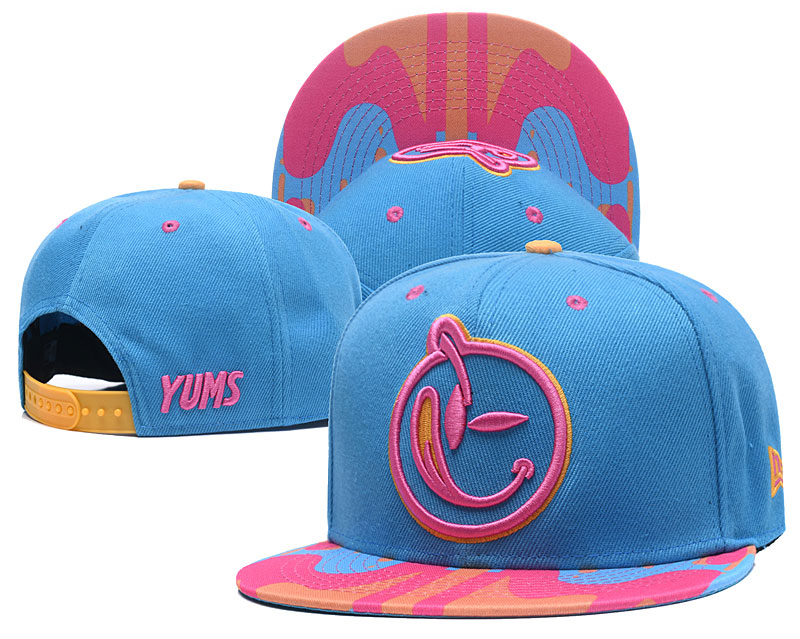 Yums Smiley Face Blue Snapback hat YS