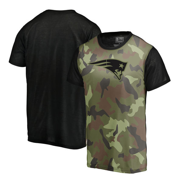 New England Patriots Camo NFL Pro Line by Fanatics Branded Blast Sublimated T-Shirt