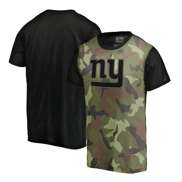 New York Giants Camo NFL Pro Line by Fanatics Branded Blast Sublimated T-Shirt - Click Image to Close