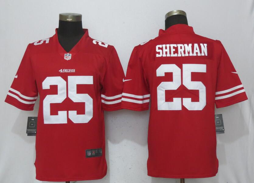 Nike 49ers 25 Richard Sherman Red Youth Vapor Untouchable Player Limited Jersey