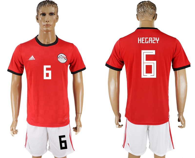 Egypt 6 HEGAZY Home 2018 FIFA World Cup Soccer Jersey - Click Image to Close