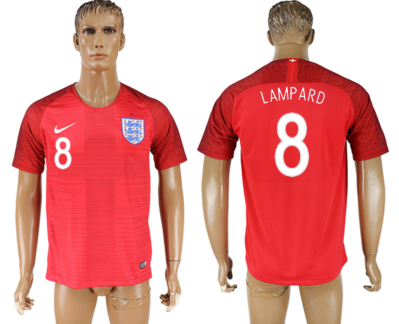 England 8 LAMPARD Away 2018 FIFA World Cup Thailand Soccer Jersey