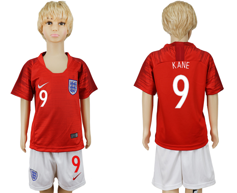 England 9 KANE Away Youth 2018 FIFA World Cup Soccer Jersey