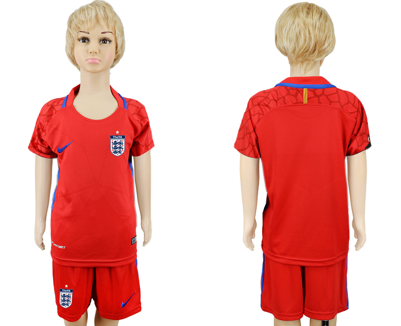 England Red Goalkeeper Youth 2018 FIFA World Cup Soccer Jersey