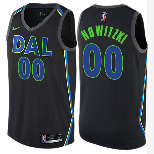 Dallas Mavericks Men's Customized Black City Edition Nike Swingman Jersey - Click Image to Close