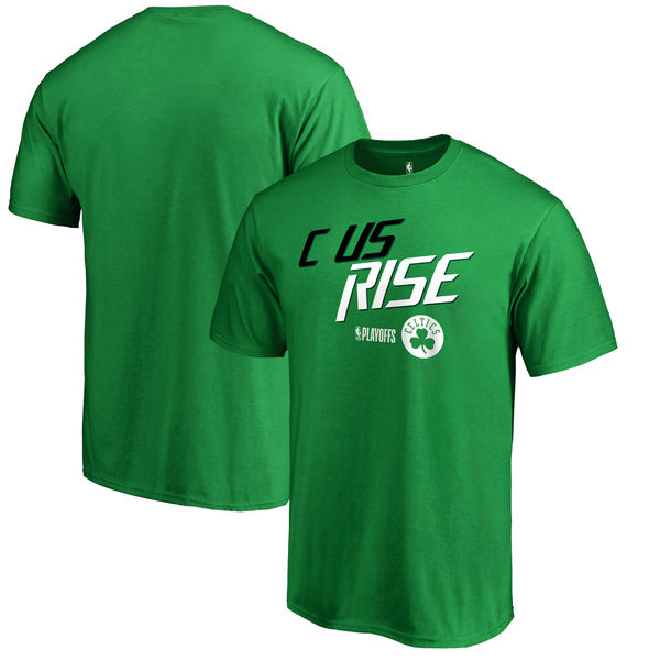 Boston Celtics Fanatics Branded 2018 NBA Playoffs Slogan T-Shirt Green