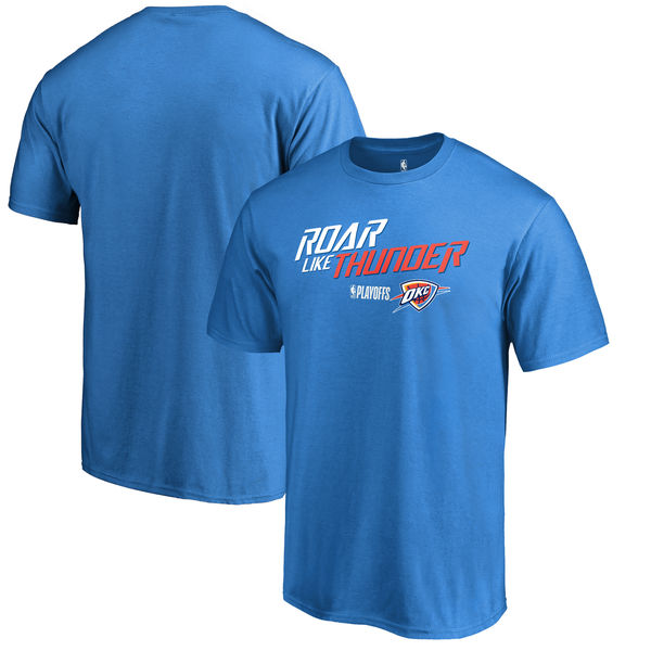 Oklahoma City Thunder Fanatics Branded 2018 NBA Playoffs Slogan T-Shirt Blue