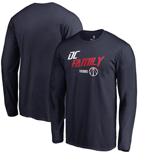 Washington Wizards Fanatics Branded 2018 NBA Playoffs Slogan Long Sleeve T-Shirt Navy
