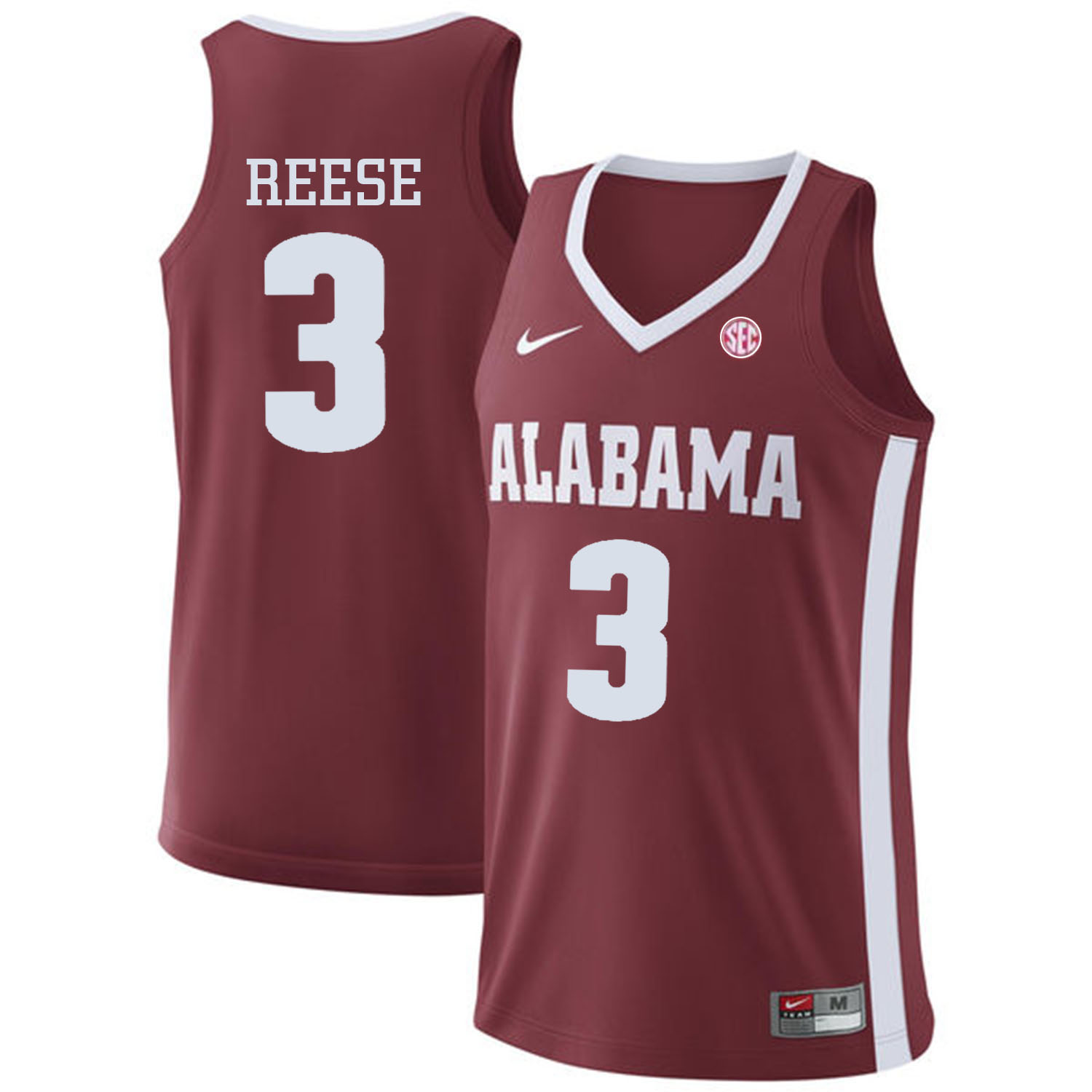 Alabama Crimson Tide 3 Alex Reese Red College Basketball Jersey