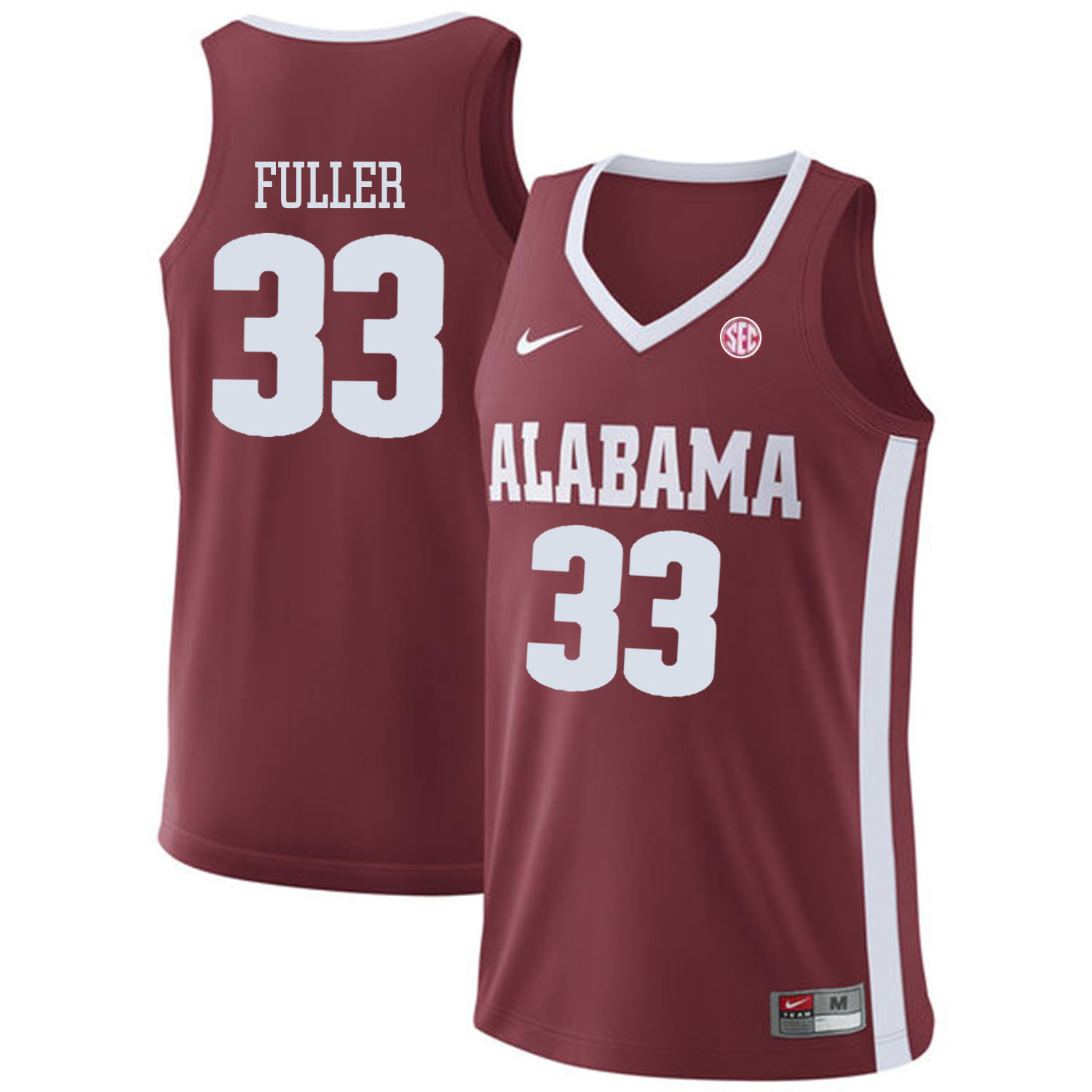 Alabama Crimson Tide 33 Landon Fuller Red College Basketball Jersey