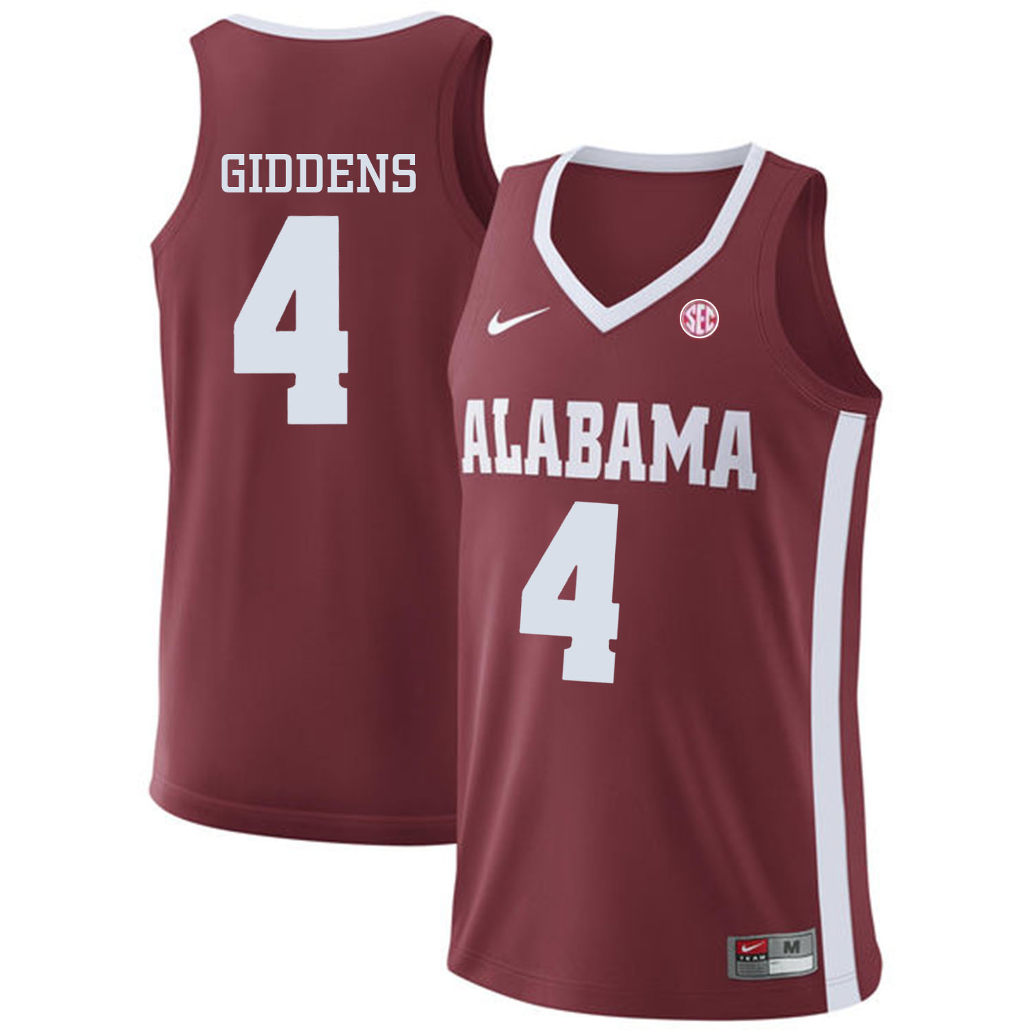 Alabama Crimson Tide 4 Daniel Giddens Red College Basketball Jersey