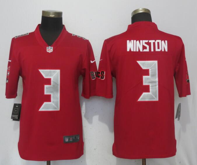 Nike Buccaneers 3 Jameis Winston Red Color Rush Limited Jersey