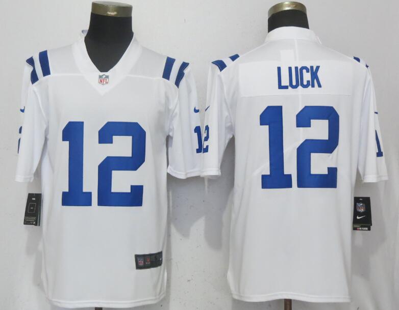 Nike Colts 12 Andrew Luck White Vapor Untouchable Limited Jersey - Click Image to Close
