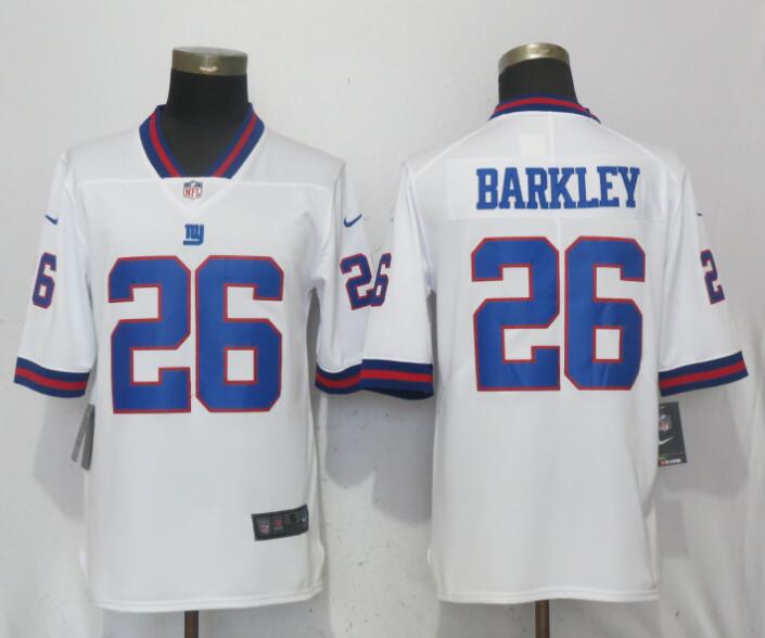 Nike Giants 26 Saquon Barkley White Youth Color Rush Limited Jersey - Click Image to Close