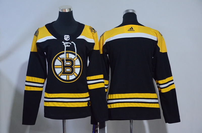 Bruins Blank Black Women Adidas Jersey