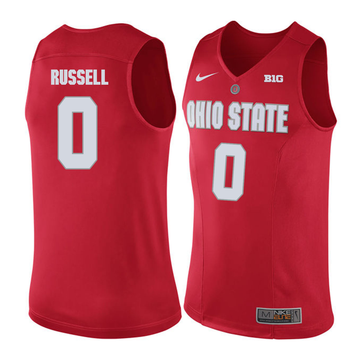 Ohio State Buckeyes 0 D'Angelo Russell Red College Basketball Jersey