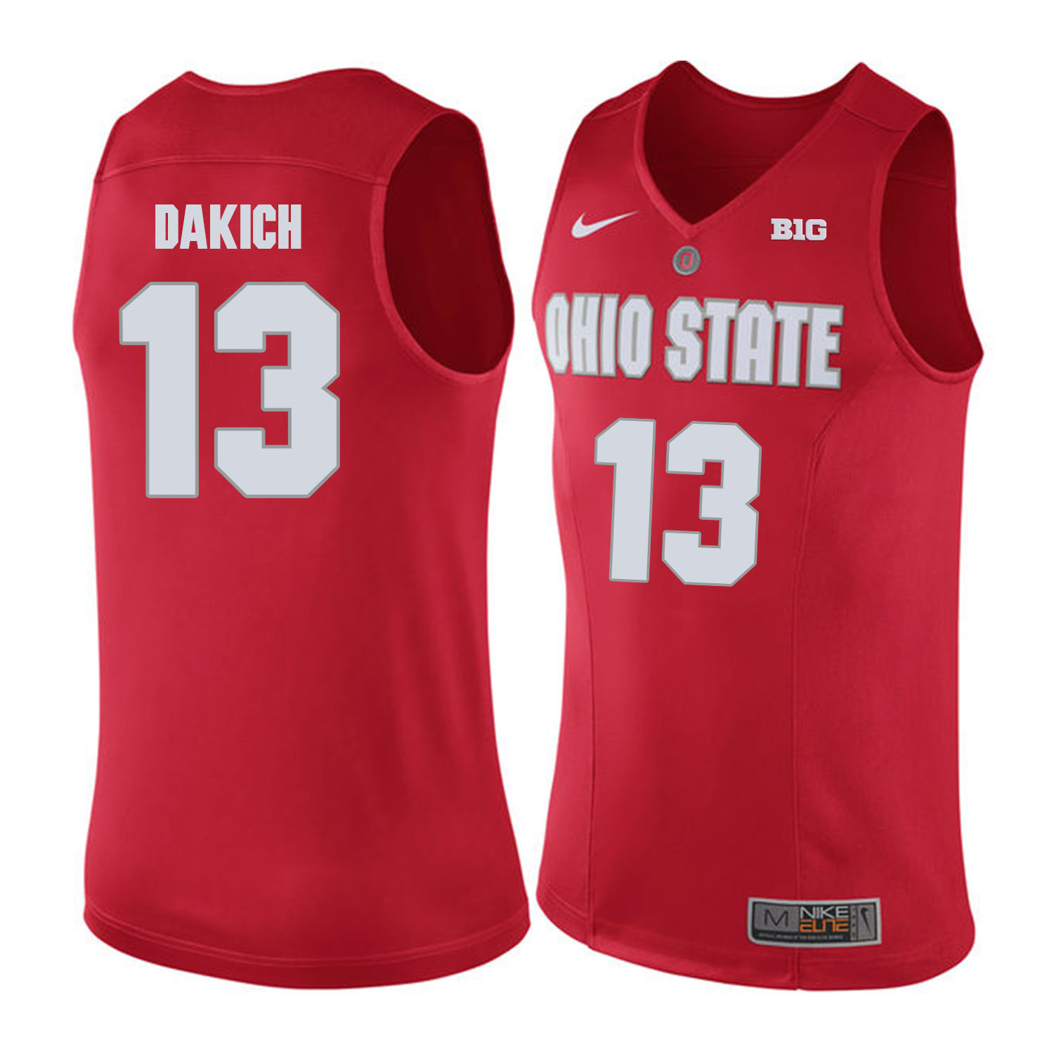 Ohio State Buckeyes 13 Andrew Dakich Red College Basketball Jersey
