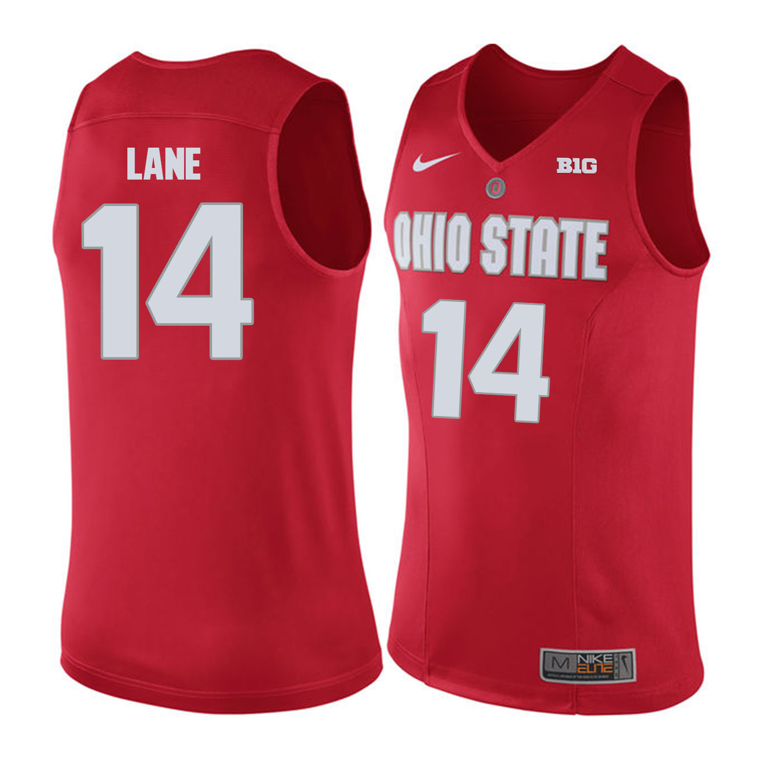 Ohio State Buckeyes 14 Joey Lane Red College Basketball Jersey