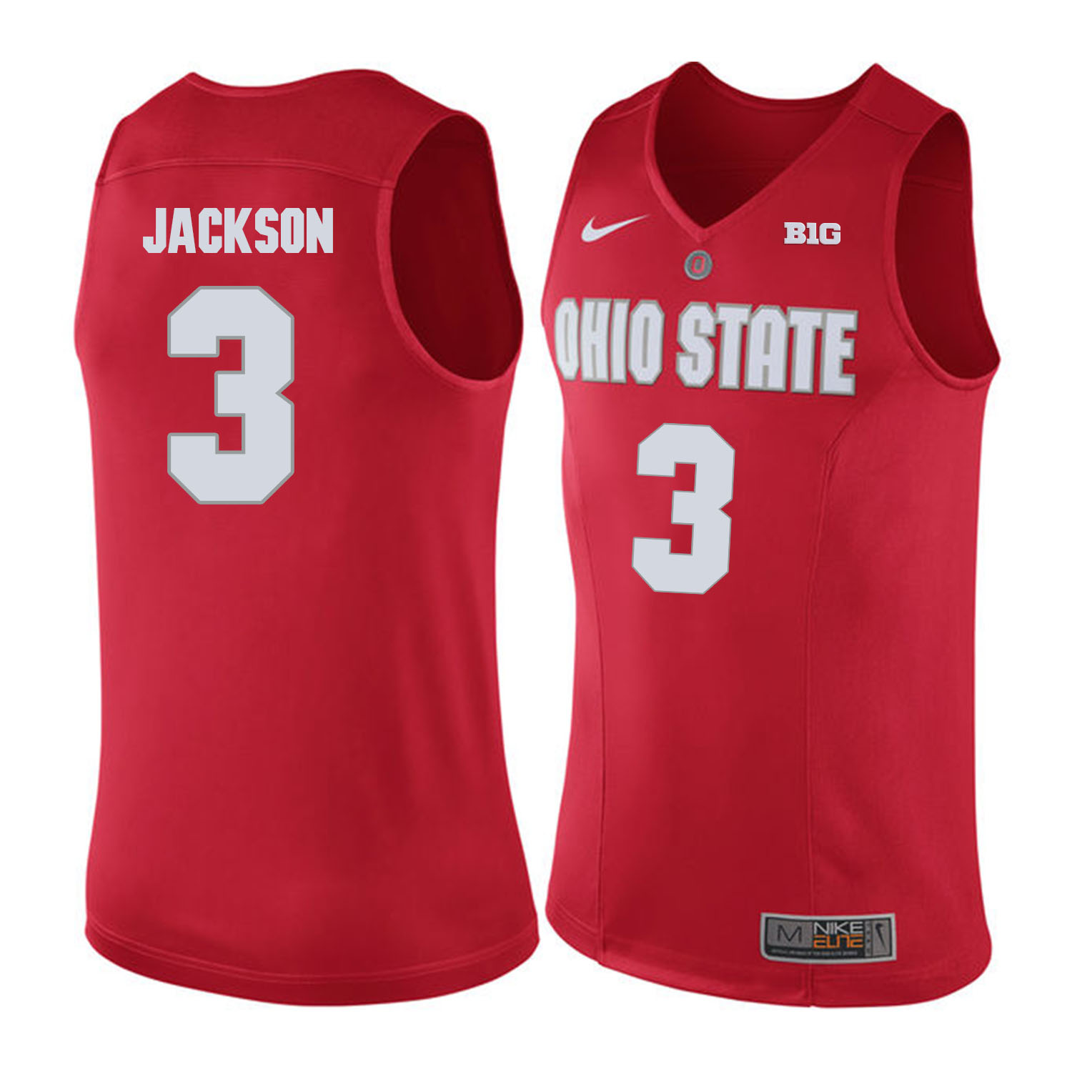 Ohio State Buckeyes 3 C.J. Jackson Red College Basketball Jersey