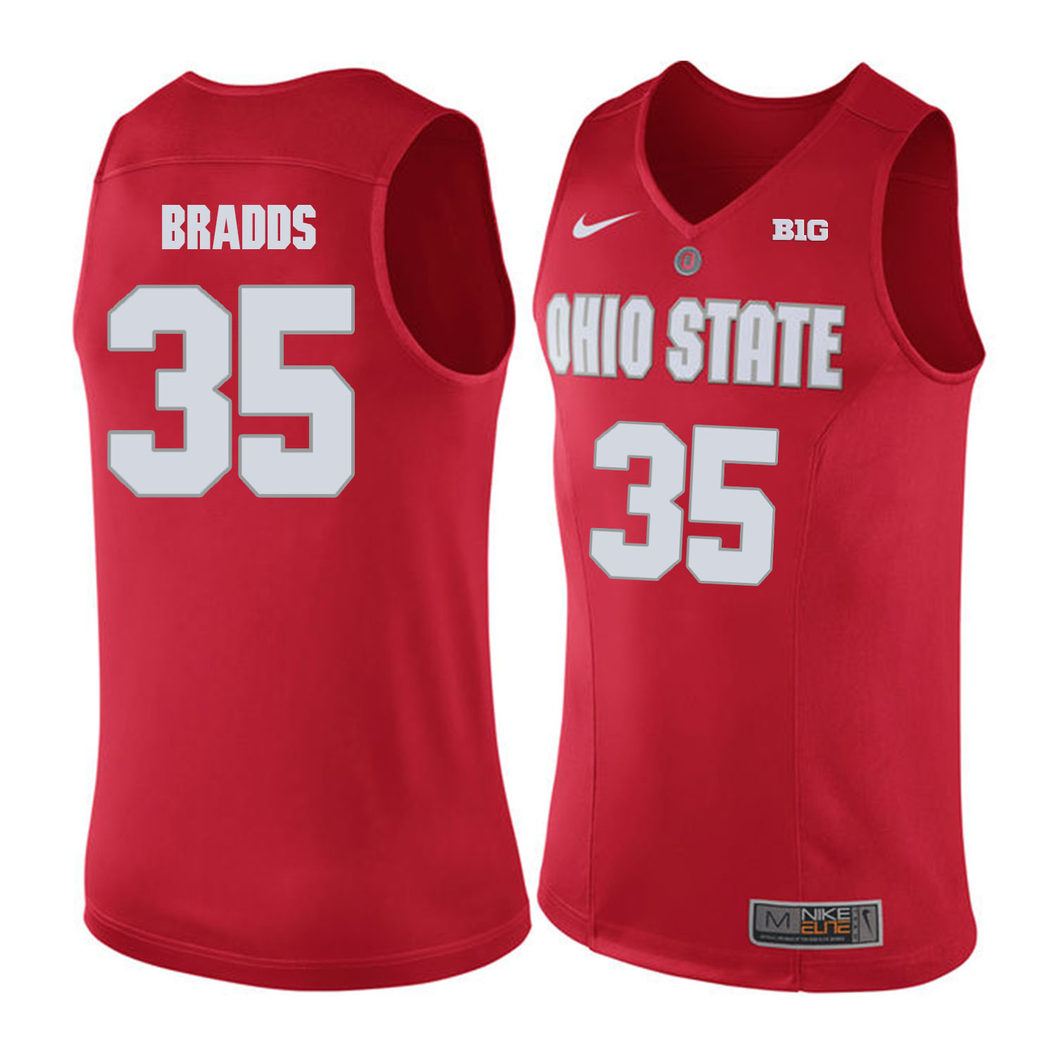 Ohio State Buckeyes 35 Gary Bradds Red College Basketball Jersey