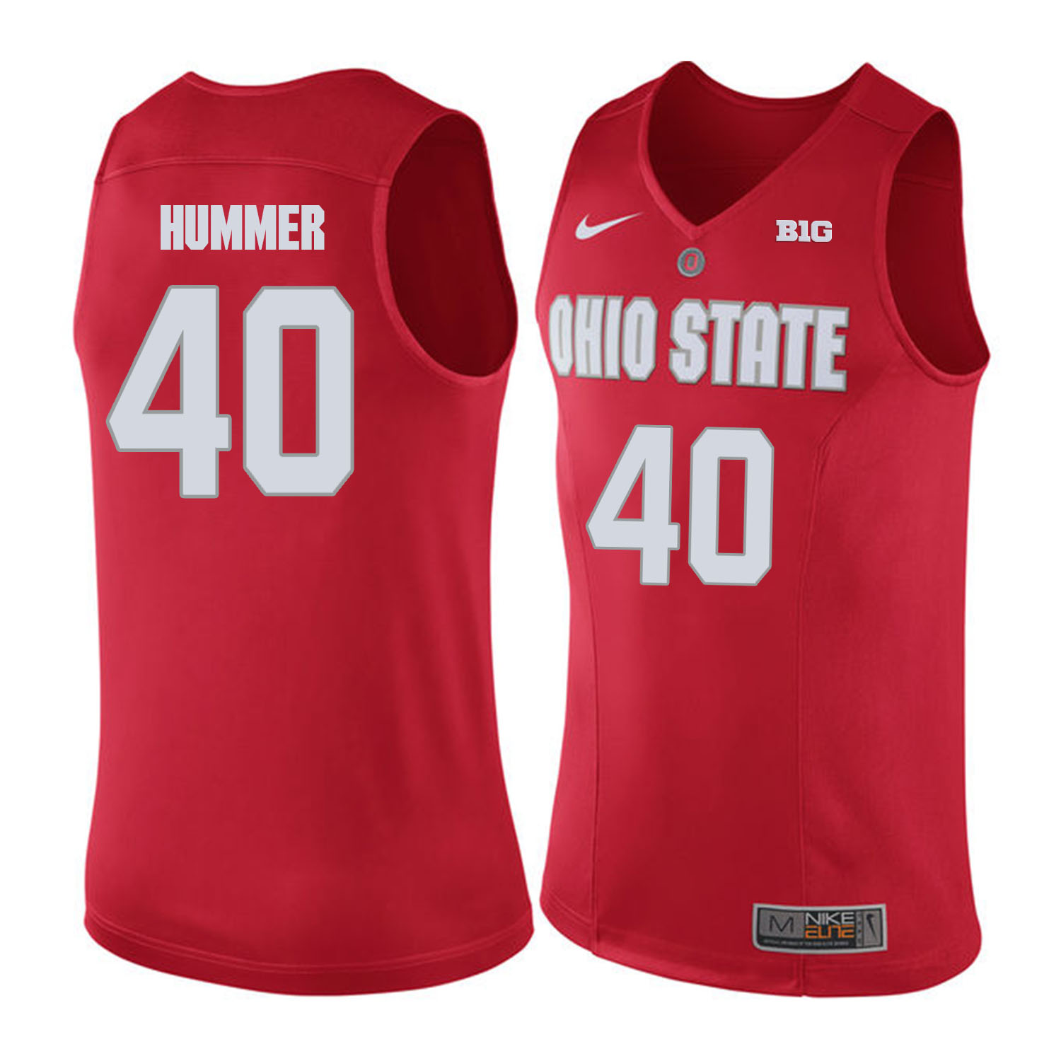 Ohio State Buckeyes 40 Danny Hummer Red College Basketball Jersey - Click Image to Close