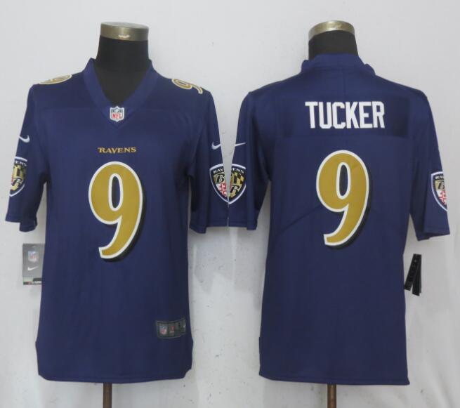 Nike Ravens 9 Justin Tucker Purple Youth Color Rush Limited Jersey - Click Image to Close