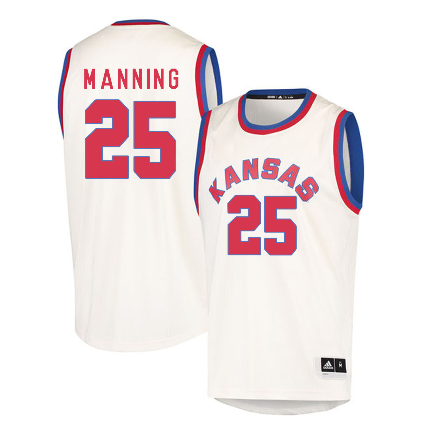 Kansas Jayhawks 25 Danny Manning Cream Throwback College Basketball Jersey