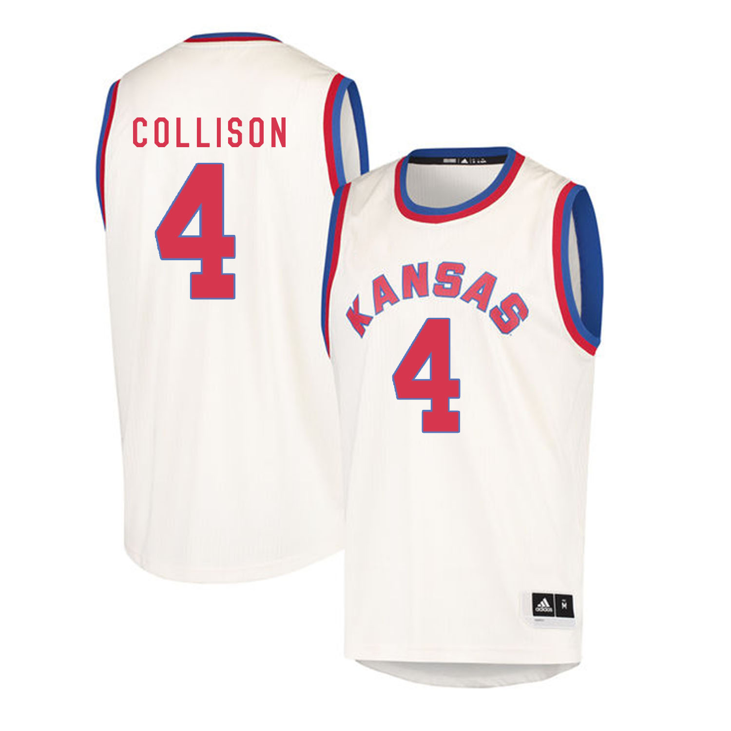 Kansas Jayhawks 4 Nick Collison Cream Throwback College Basketball Jersey
