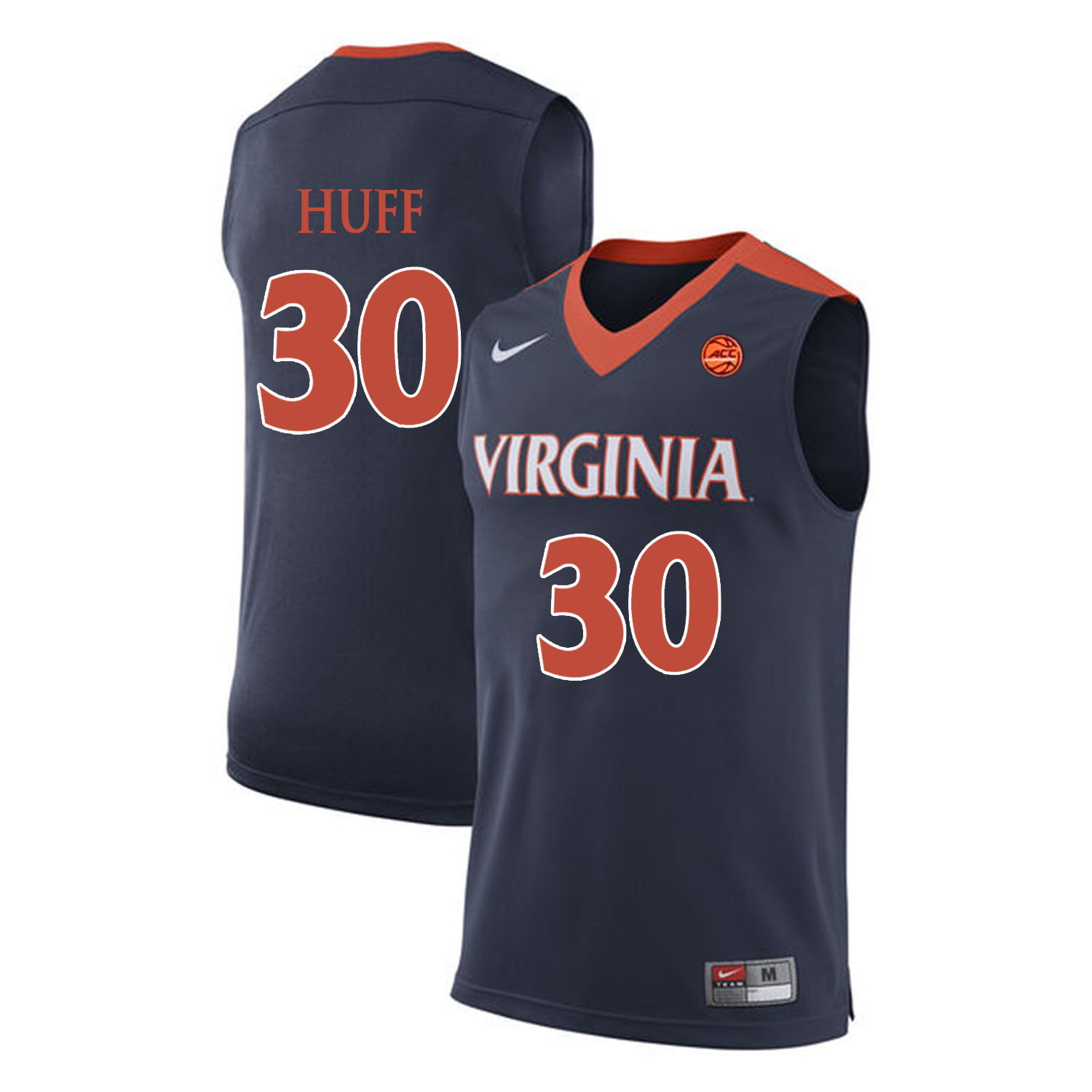 Virginia Cavaliers 30 Jay Huff Navy College Basketball Jersey