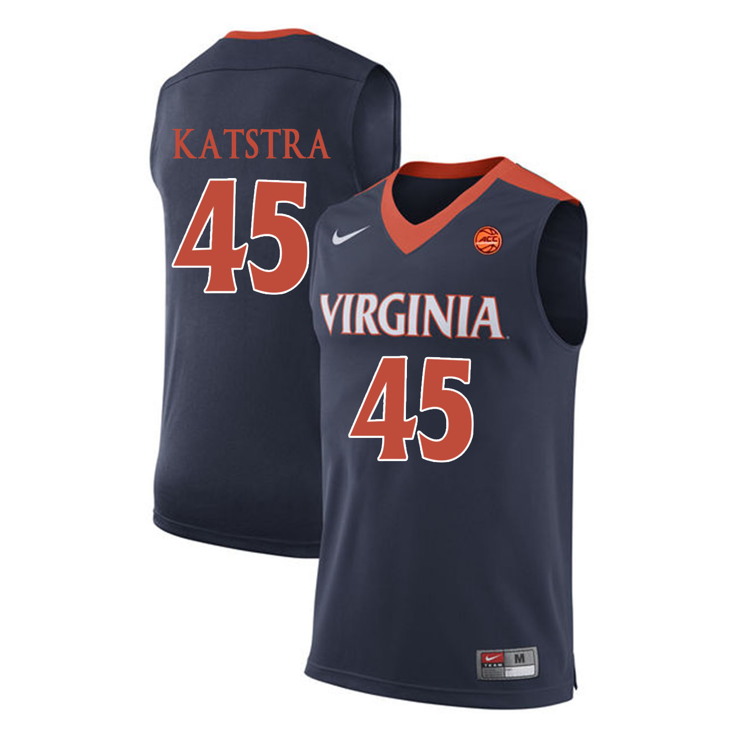 Virginia Cavaliers 45 Austin Katstra Navy College Basketball Jersey Virginia Cavaliers 45 Austin Katstra Navy College Basketball Jersey