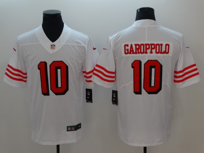 Nike 49ers 10 Jimmy Garoppolo White Color Rush Vapor Untouchable Limited Jersey - Click Image to Close