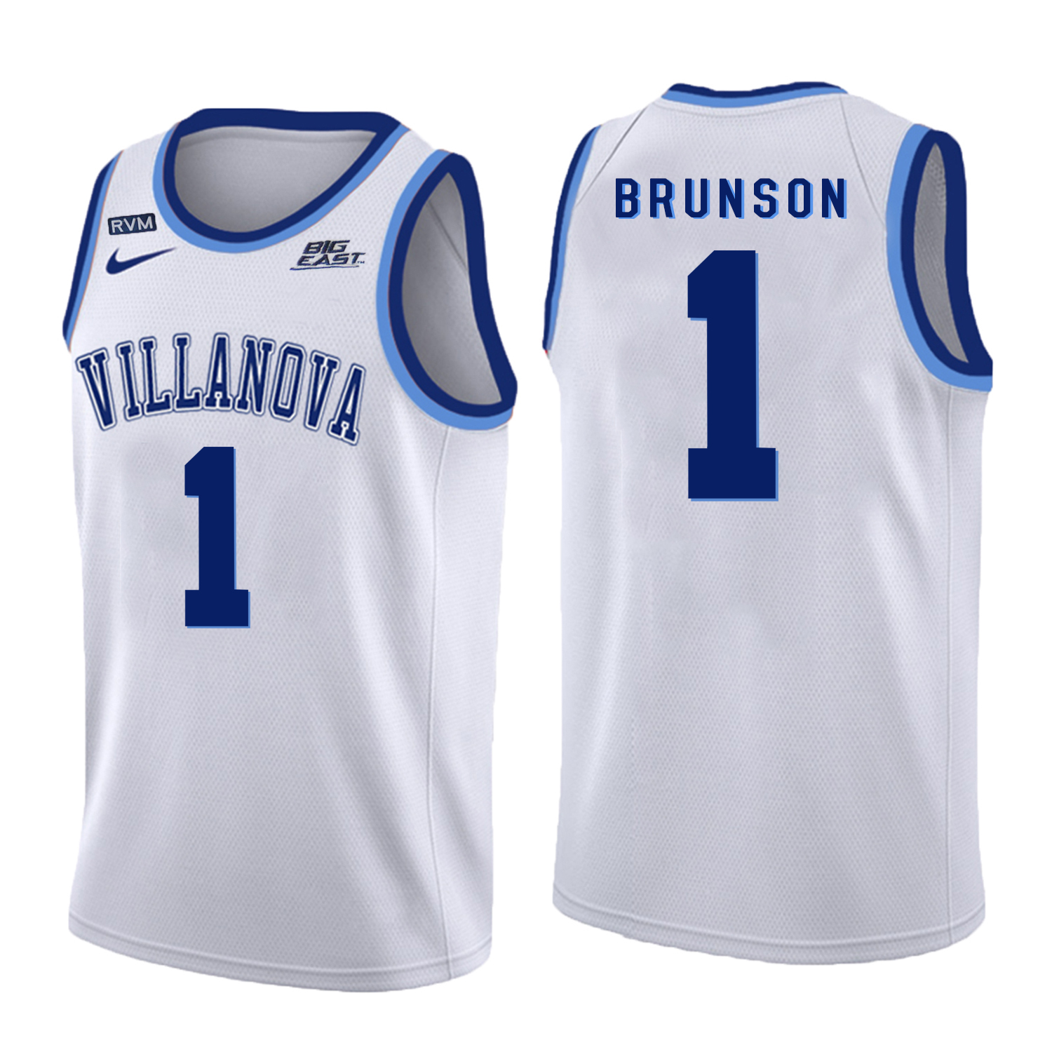 Villanova Wildcats 1 Jalen Brunson White College Basketball Jersey
