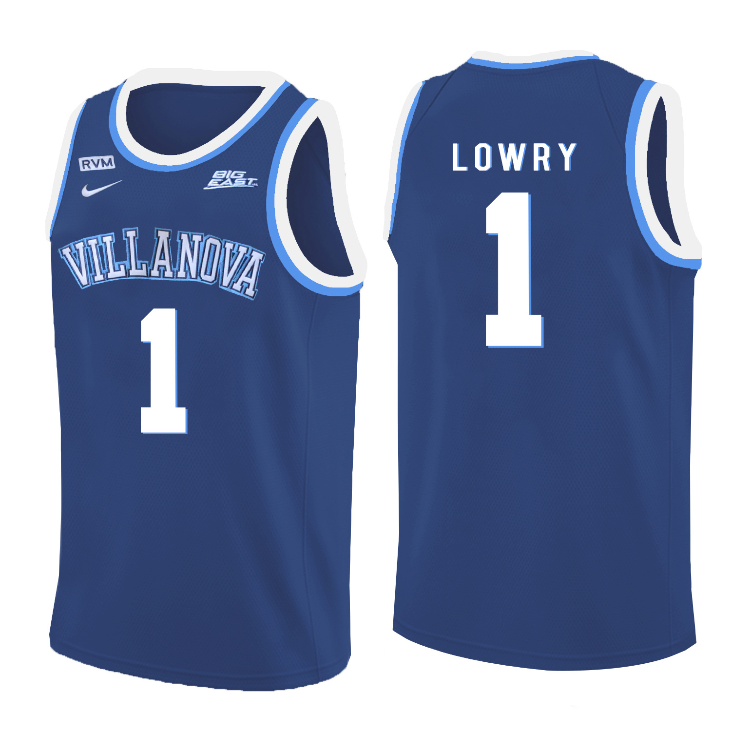 Villanova Wildcats 1 Kyle Lowry Blue College Basketball Jersey