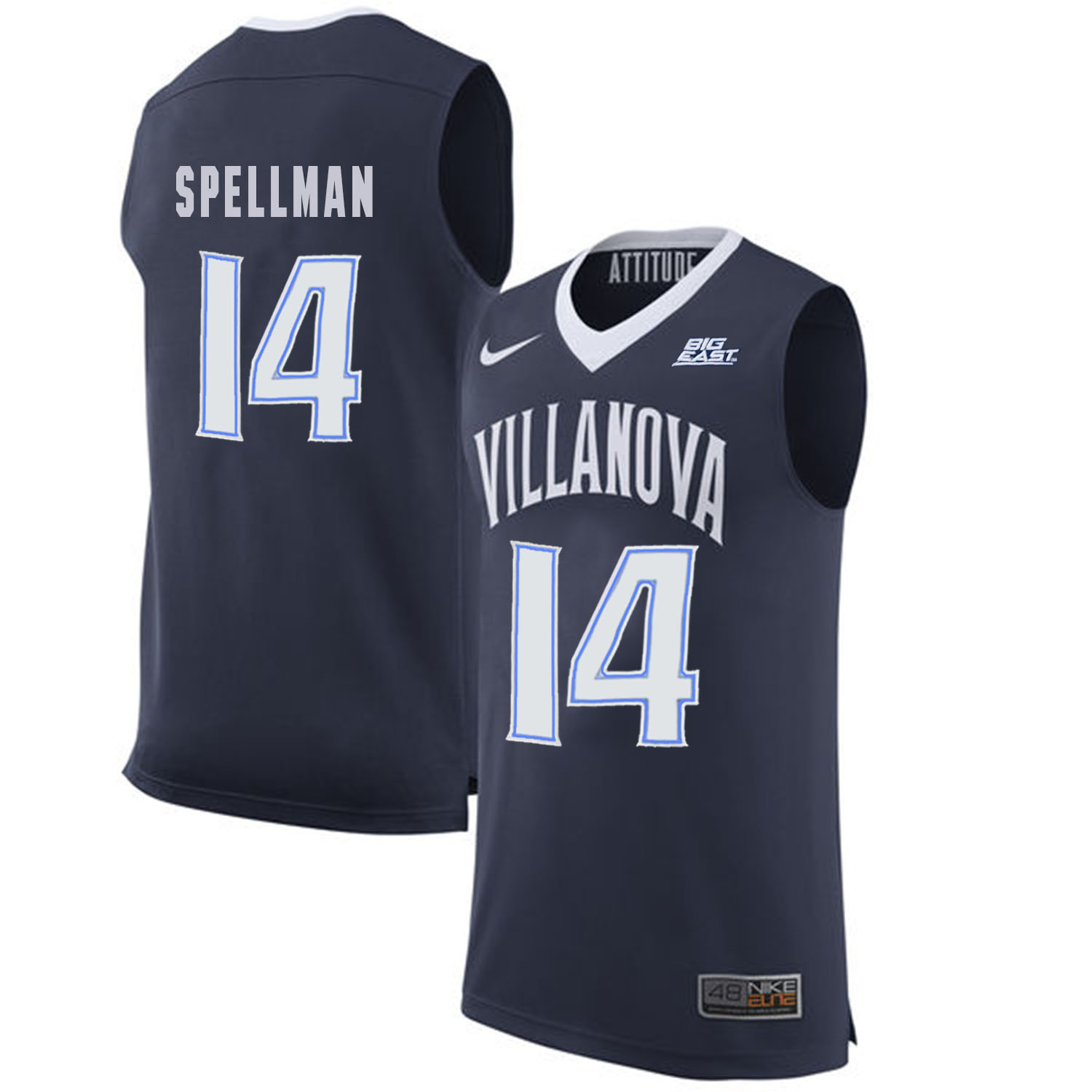 Villanova Wildcats 14 Omari Spellman Navy College Basketball Elite Jersey