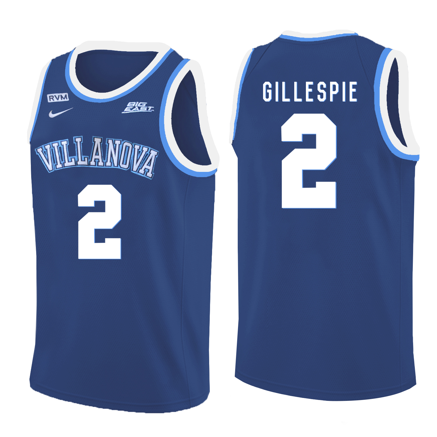 Villanova Wildcats 2 Collin Gillespie Blue College Basketball Jersey