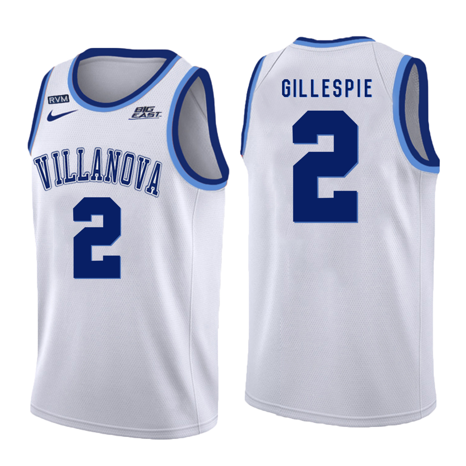 Villanova Wildcats 2 Collin Gillespie White College Basketball Jersey