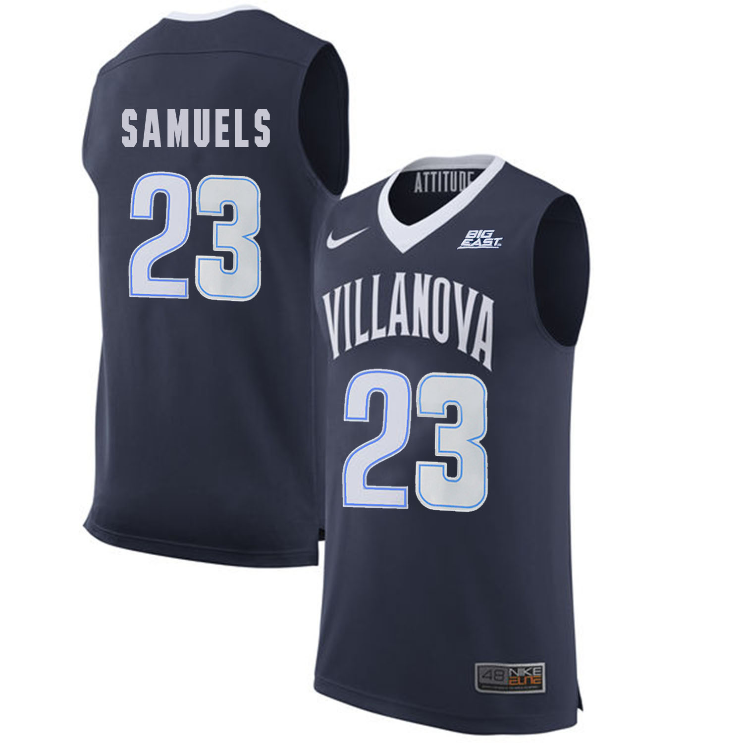 Villanova Wildcats 23 Jermaine Samuels Navy College Basketball Elite Jersey