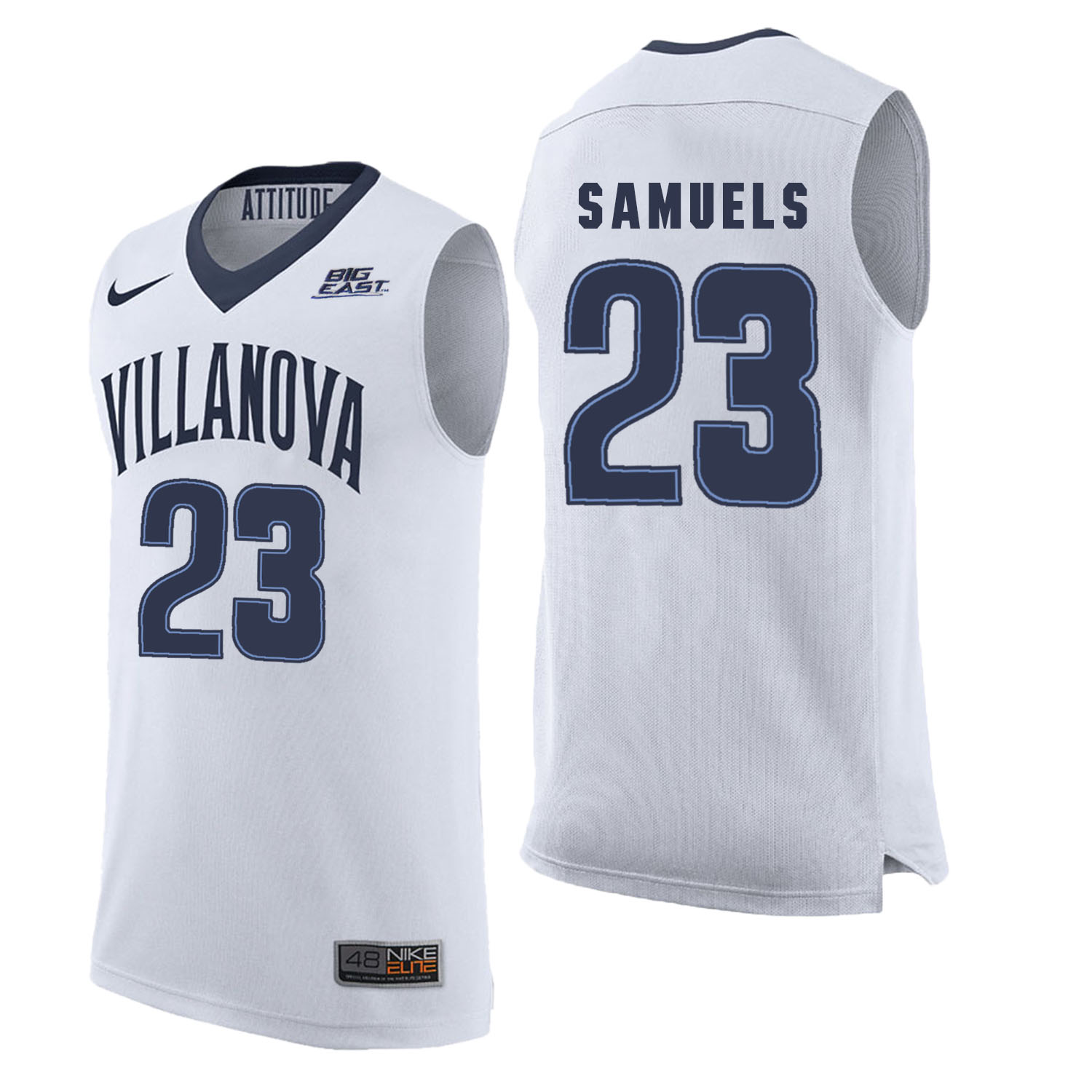 Villanova Wildcats 23 Jermaine Samuels White College Basketball Elite Jersey