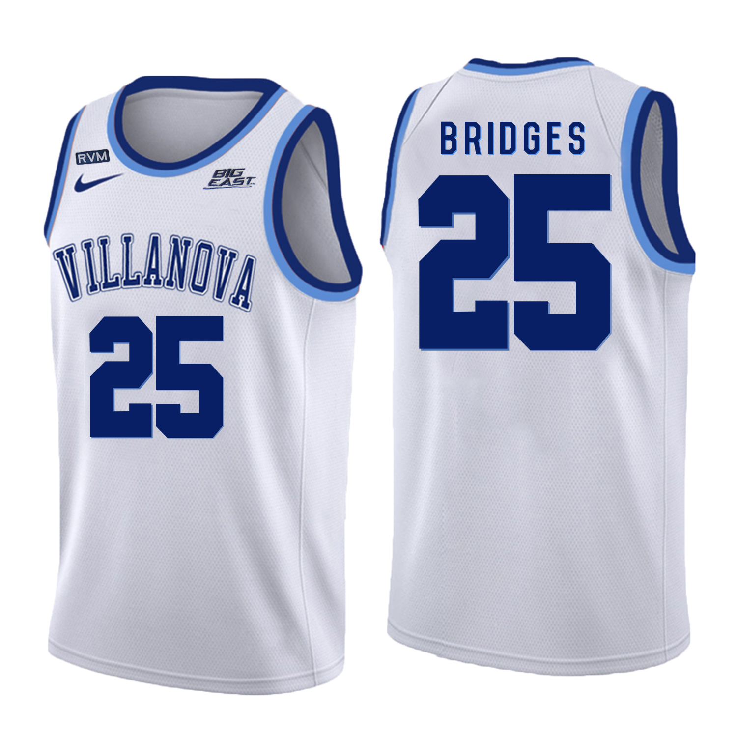 Villanova Wildcats 25 Mikal Bridges White College Basketball Jersey