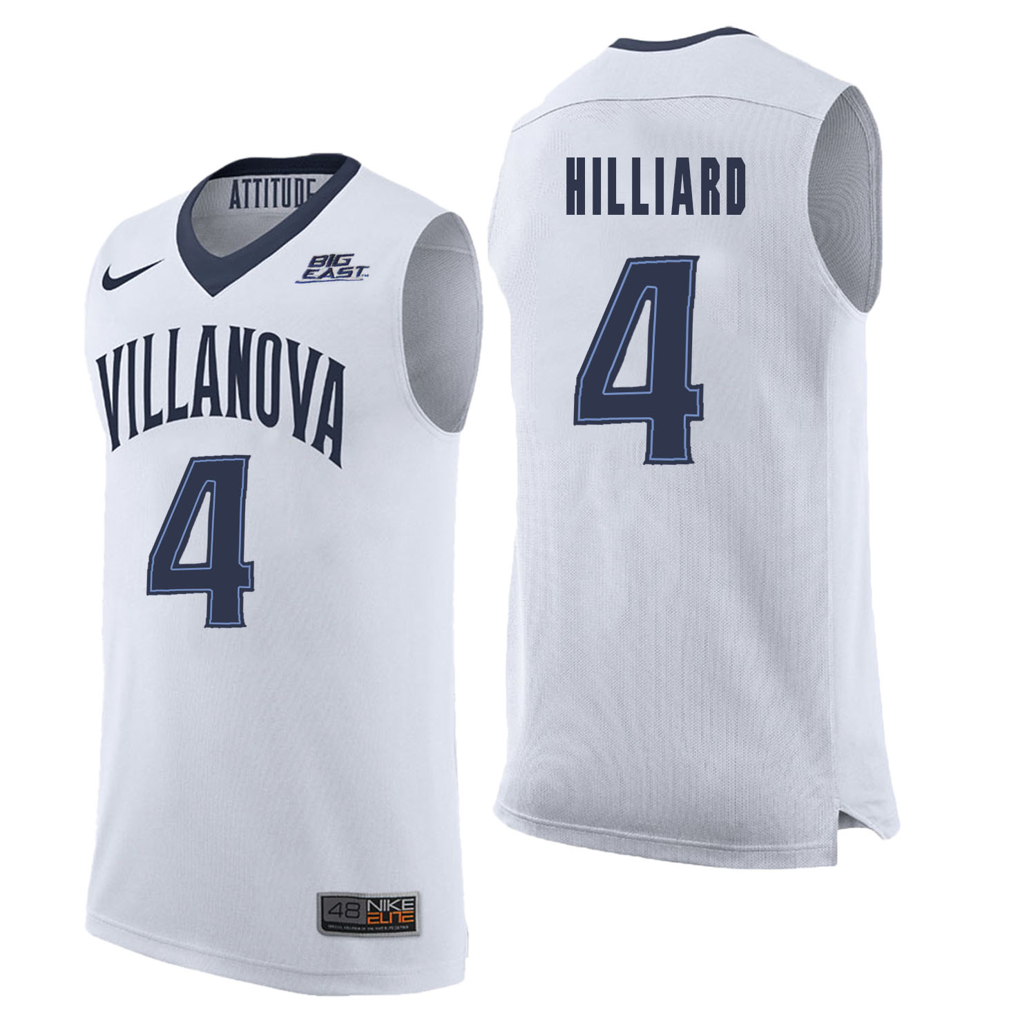 Villanova Wildcats 4 Darrun Hilliard White College Basketball Elite Jersey
