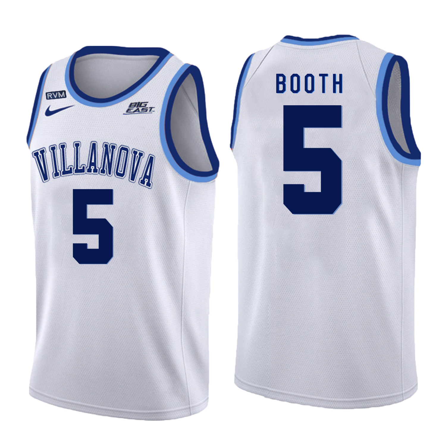 Villanova Wildcats 5 Phil Booth White College Basketball Jersey