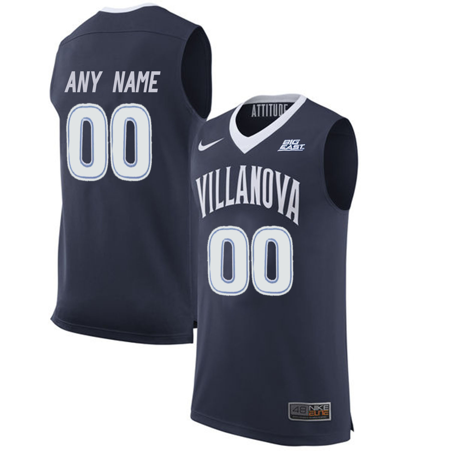 Villanova Wildcats Navy Men's Customized College Basketball Elite Jersey