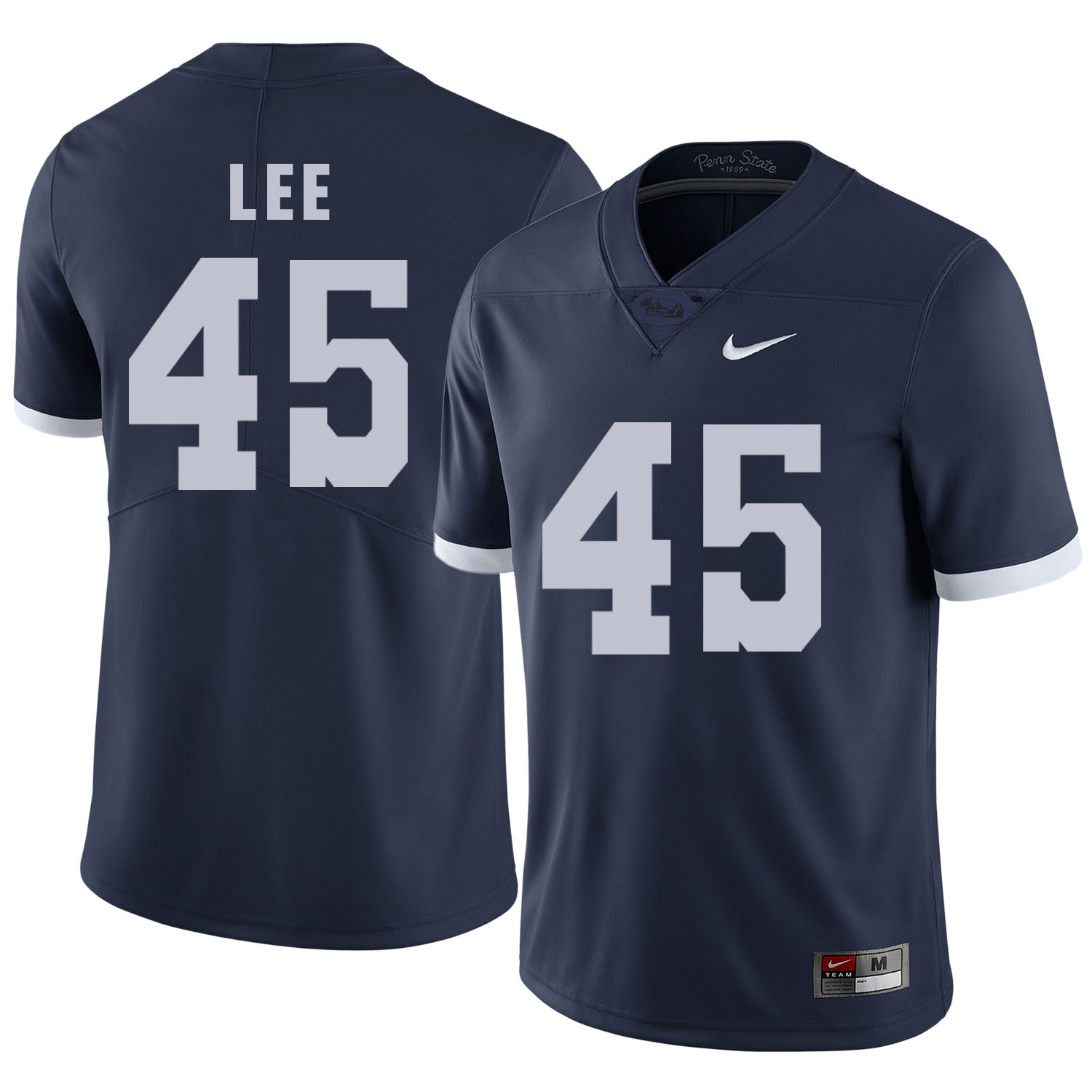 Penn State Nittany Lions 45 Sean Lee Navy College Football Jersey - Click Image to Close