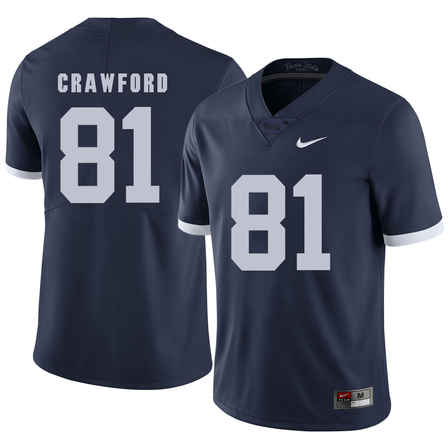 Penn State Nittany Lions 81 Jack Crawford Navy College Football Jersey