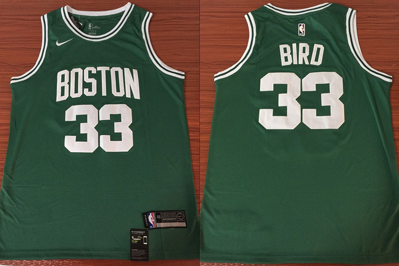 Celtics 33 Larry Bird Green Nike Swingman Jersey