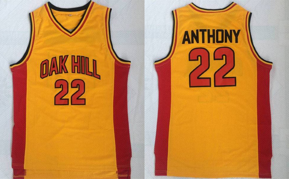 Oak Hill 22 Carmelo Anthony Yellow High School Basketball Jersey