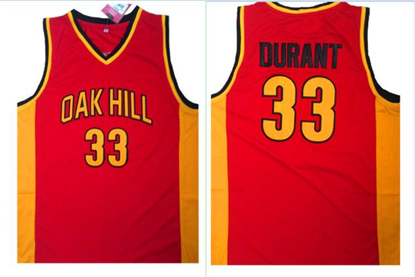 Oak Hill 33 Kevin Durant Red High School Basketball Jersey
