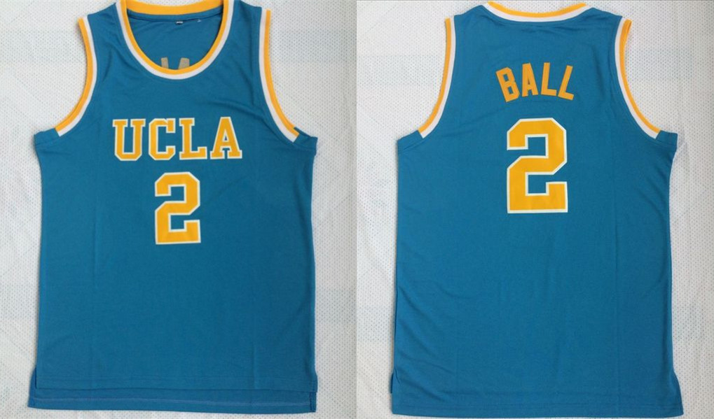 UCLA Bruins 2 Lonzo Ball Blue College Basketball Jersey - Click Image to Close